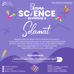 PENGUMUMAN PRISMA SCIENCE OLYMPIAD 2
