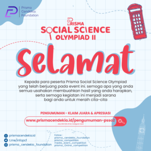 PENGUMUMAN PRISMA SOCIAL SCIENCE OLYMPIAD 2
