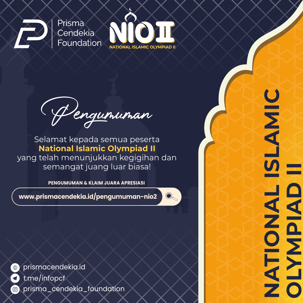 PENGUMUMAN NATIONAL ISLAMIC OLYMPIAD II