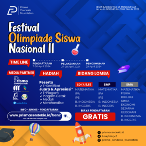 KISI-KISI FESTIVAL OLIMPIADE SISWA NASIONAL II