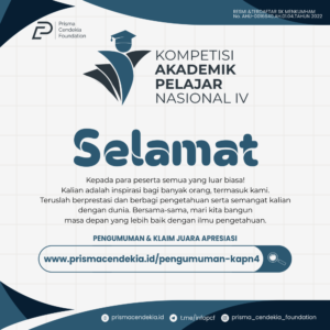 PENGUMUMAN KOMPETISI AKADEMIK PELAJAR NASIONAL IV