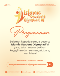 PENGUMUMAN ISLAMIC STUDENT OLYMPIAD VI