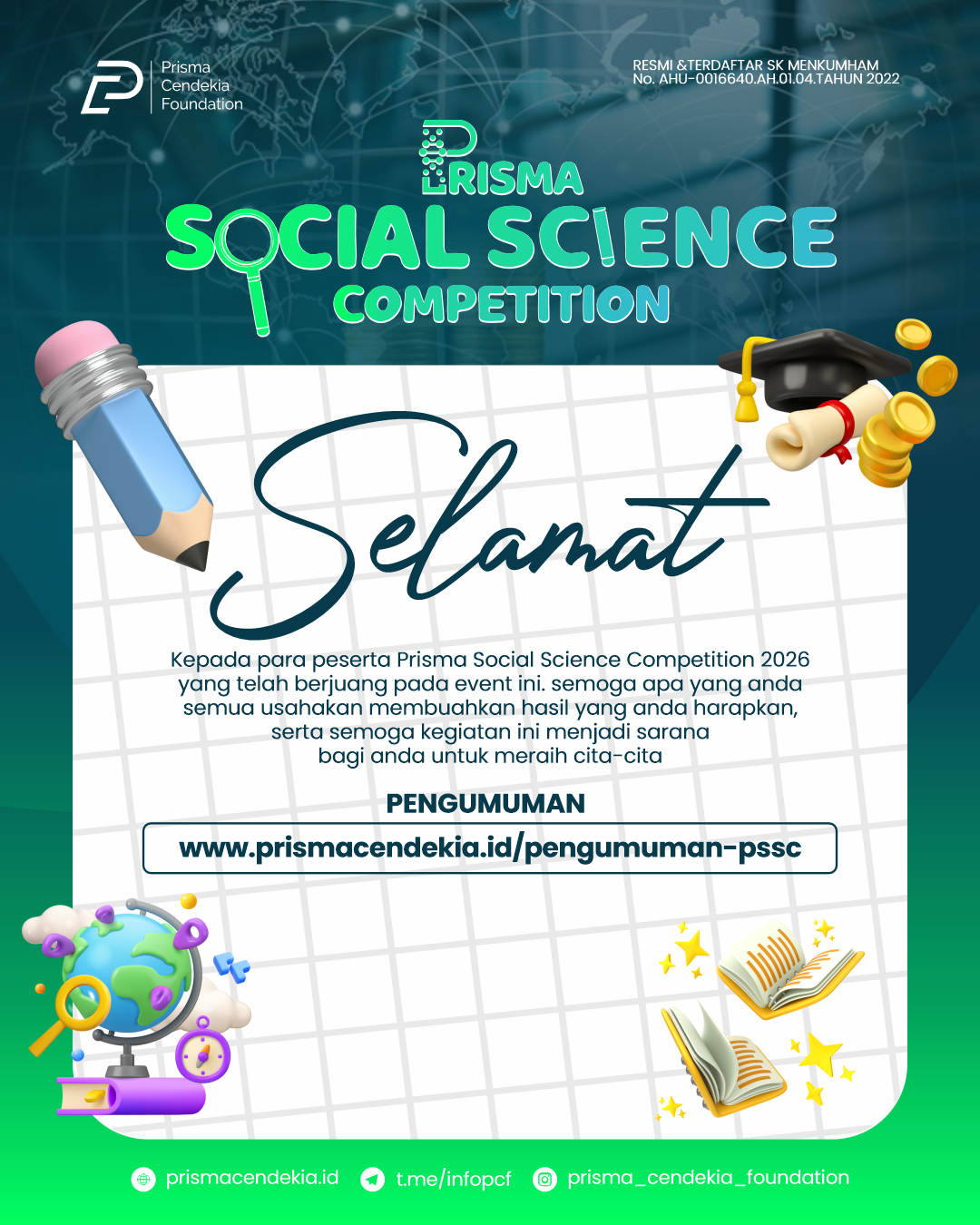 PENGUMUMAN PRISMA SOCIAL SCIENCE COMPETITION