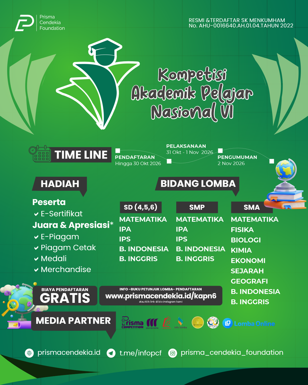 KOMPETISI AKADEMIK PELAJAR NASIONAL VI