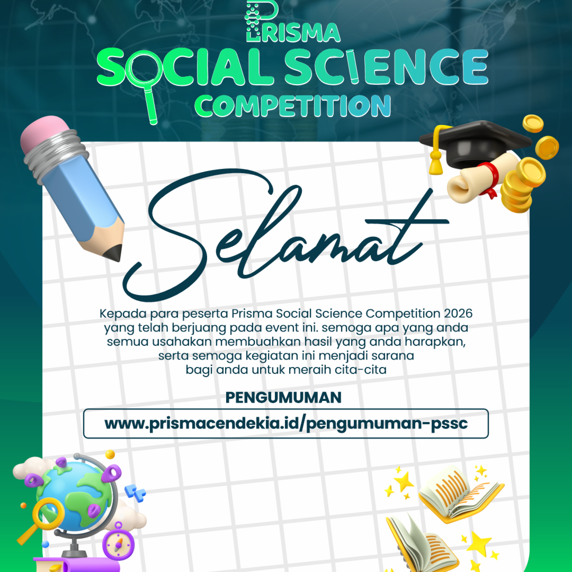 PENGUMUMAN PRISMA SOCIAL SCIENCE COMPETITION