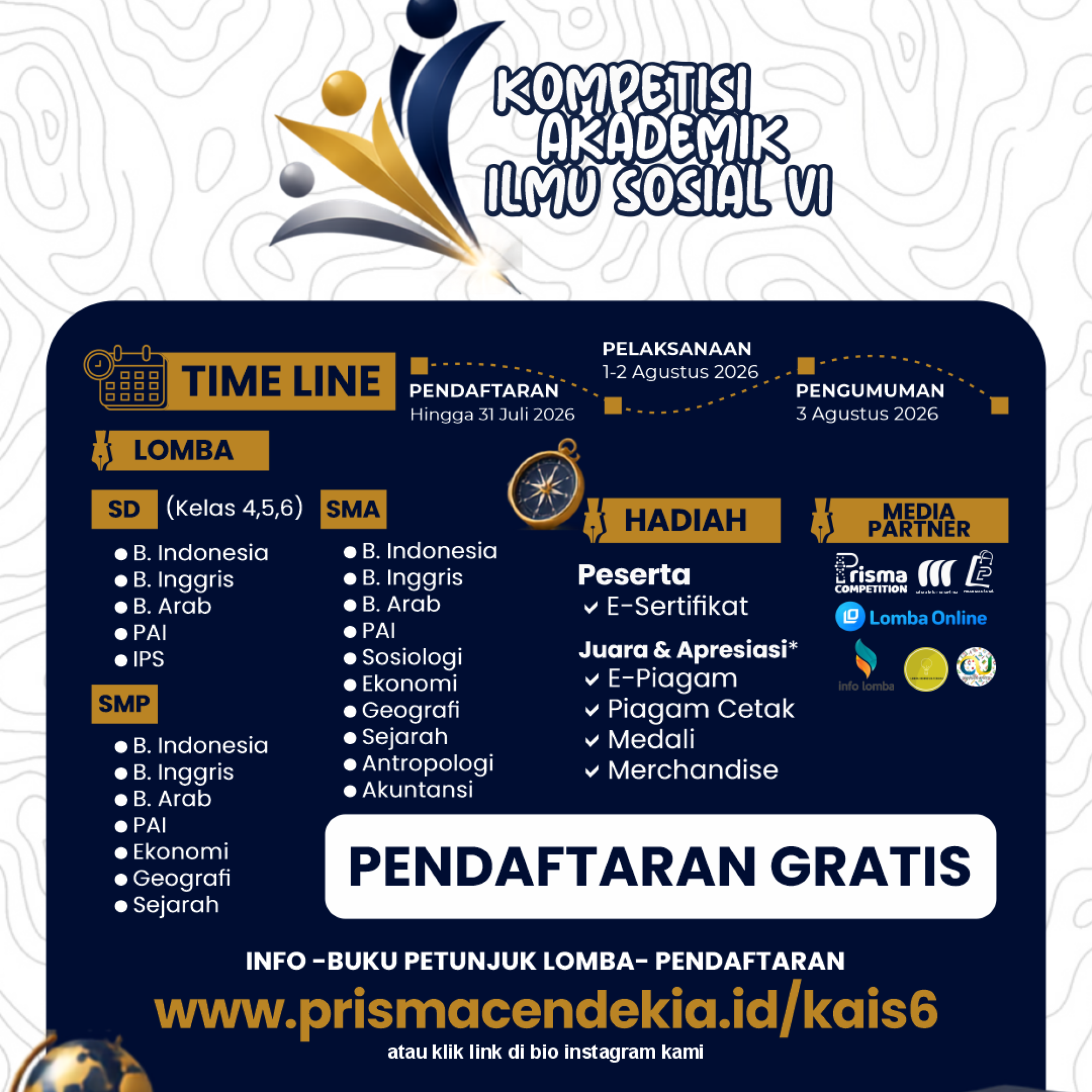 PENGUMUMAN KOMPETISI AKADEMIK ILMU SOSIAL VI