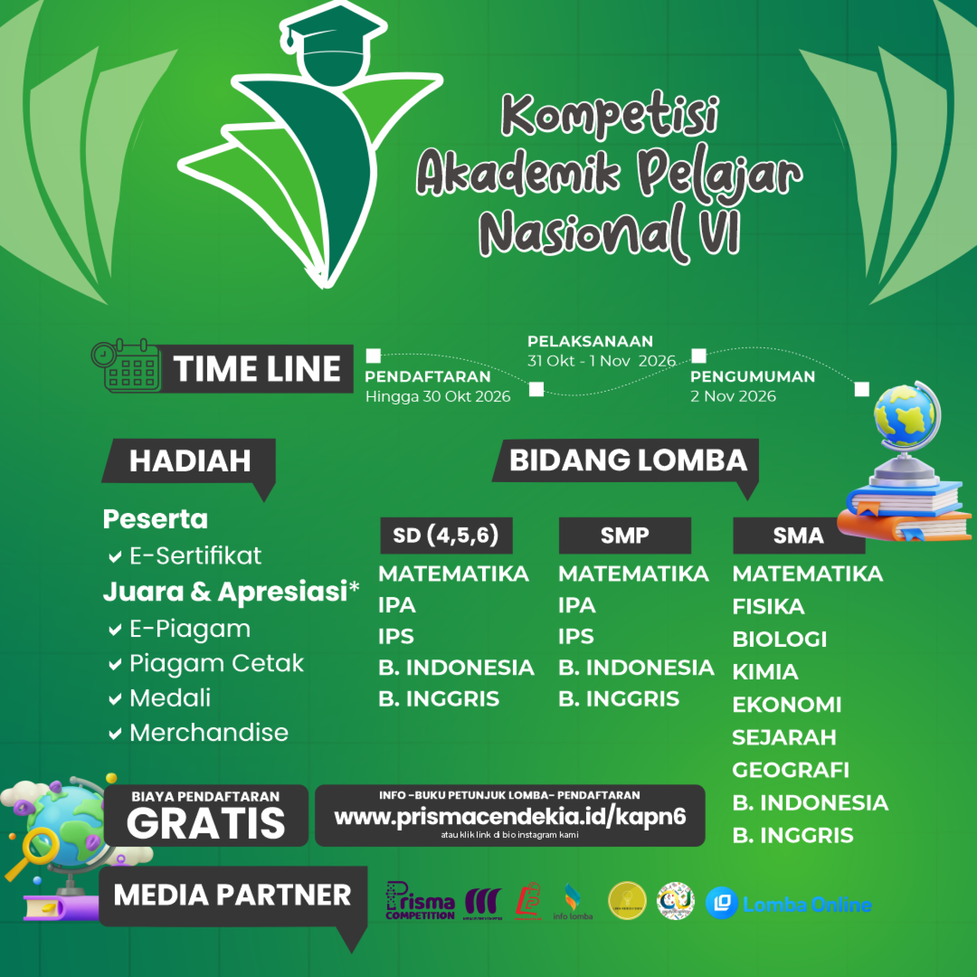 KOMPETISI AKADEMIK PELAJAR NASIONAL VI