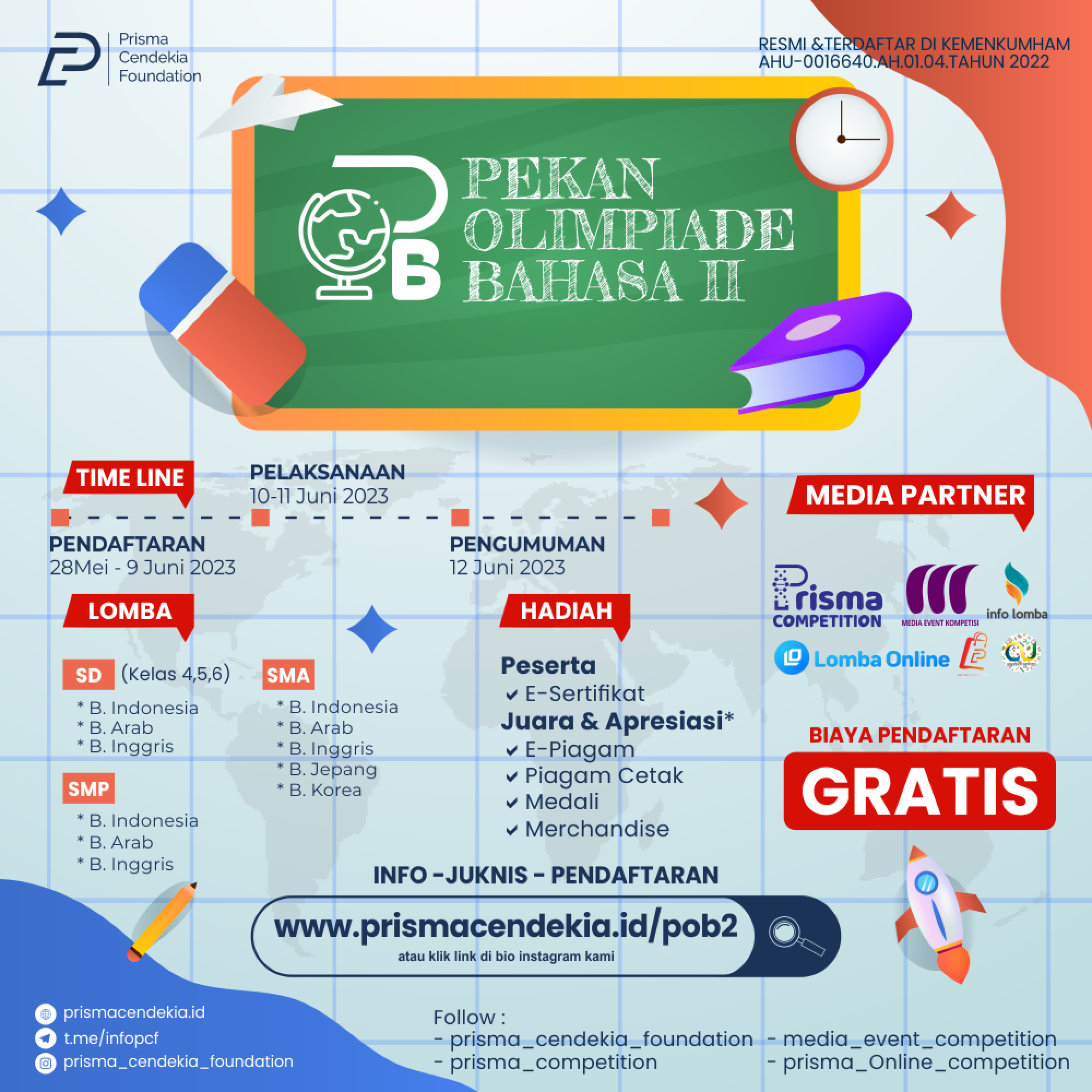 PENGUMUMAN PEKAN OLIMPIADE BAHASA